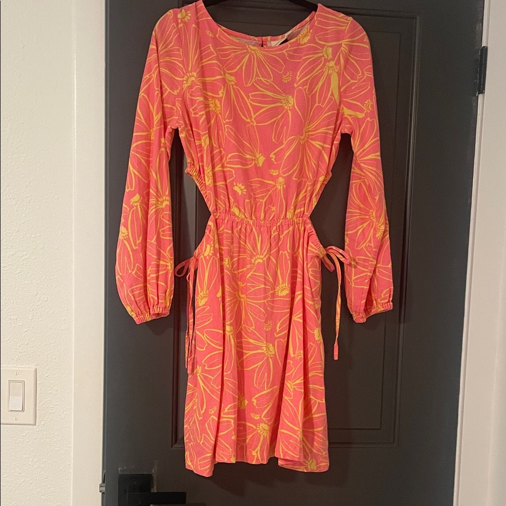 Floral Pink and Yellow Dress